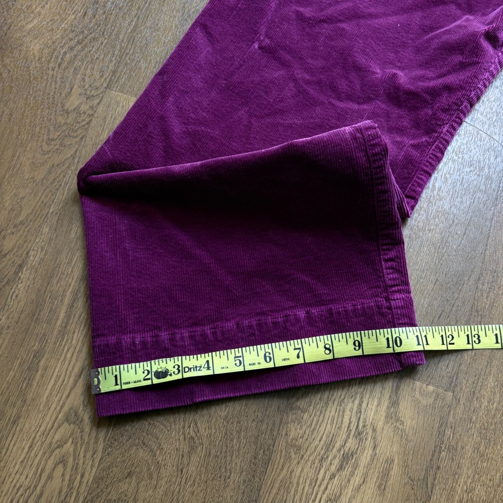 Maeve Anthropologie Women's Purple The Colette Corduroy Wide Leg Trousers - Picture 8 of 8
